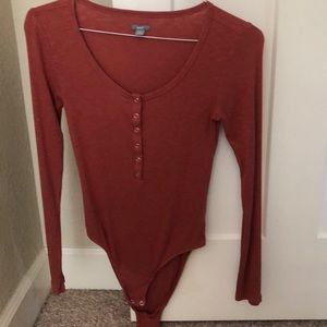 Burnt orange aerie body suit